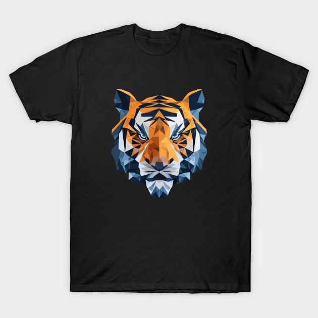 Low Poly Tiger T-Shirt by MplusC